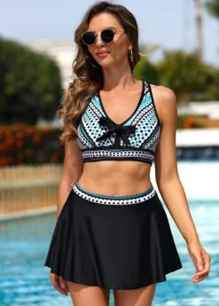 High Waisted Bowknot Polka Dot Bikini Set -Rosewe Promotion Store 322713 P 16774946518006