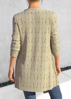 Light Camel Tank Top And Lightweight Cardigan -Rosewe Promotion Store 323283 P 1681986345424