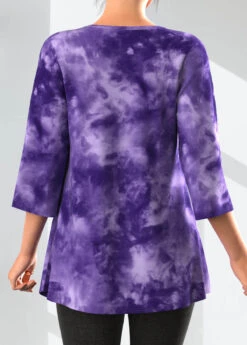 Dark Purple Tank Top And 3/4 Sleeve Cardigan -Rosewe Promotion Store 323474 P 1672585614664