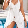 Mid Waisted Bowknot White Swimdress And Panty -Rosewe Promotion Store 324014 P 16774739190104