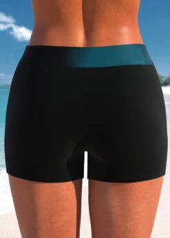 Mid Waisted Peacock Blue Ombre Swim Shorts -Rosewe Promotion Store 324092 P 1673322433241