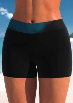 Mid Waisted Peacock Blue Ombre Swim Shorts -Rosewe Promotion Store 324092 P 1673322433737