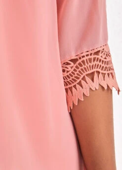 Plus Size Dusty Pink Fake 2in1 Dress -Rosewe Promotion Store 324185 P 16736195302663