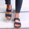 Open Toe Hollow Falt Navy Sliders -Rosewe Promotion Store 325081 P 1675149271931