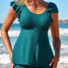 High Waisted Cut Out Turquoise Tankini Set 1 High Waisted Cut Out Turquoise Tankini Set -Rosewe Promotion Store 325126 P 16818157357670