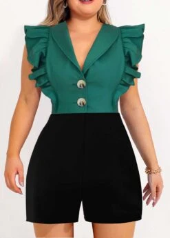 Short Shawl Collar Sleeveless Regular Romper 13 Short Shawl Collar Sleeveless Regular Romper -Rosewe Promotion Store 325281 P 1685078566059 1