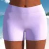 Mid Waisted Skinny Light Purple Swim Shorts -Rosewe Promotion Store 325480 P 1675400271060