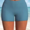 Mid Waisted Dusty Blue Stretch Swim Shorts -Rosewe Promotion Store 325505 P 1676632019343