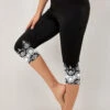 Tribal Print Black Elastic Waist High Waisted Leggings -Rosewe Promotion Store 325549 P 1696754625824