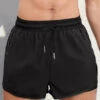 Mid Waisted Drawstring Waist Black Men's Swim Trunks -Rosewe Promotion Store 325630 P 1676100292698