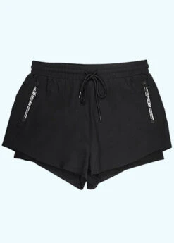 Mid Waisted Drawstring Waist Black Men's Swim Trunks -Rosewe Promotion Store 325630 P 1676100293709