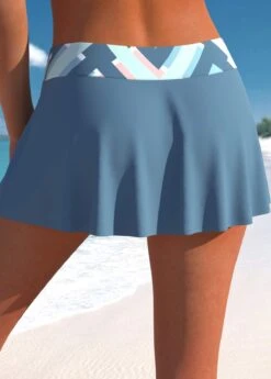 Plus Size Mid Waisted Geometric Print Pantskirt -Rosewe Promotion Store 325815 P 1686619541676