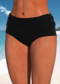 Mid Waisted Black Criss Cross Bikini Bottom -Rosewe Promotion Store 325978 P 1675833043994
