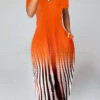 Plus Size Orange Criss Cross Ombre Maxi Dress -Rosewe Promotion Store 326215 P 1675931326266