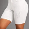 Skinny Pocket White Zipper Fly High Waisted Shorts -Rosewe Promotion Store 326602 P 16774946410112