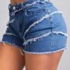 Patchwork Pocket Skinny Zipper Fly Denim Shorts -Rosewe Promotion Store 326613 P 16782744043152