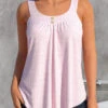 Light Pink Scoop Neck Button Tank Top -Rosewe Promotion Store 326740 P 1676534160202