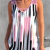 Striped Criss Cross Light Pink Tank Top 2 Striped Criss Cross Light Pink Tank Top -Rosewe Promotion Store 326741 P 1676534163387