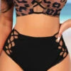 High Waisted Lace Up Black Bikini Bottom -Rosewe Promotion Store 326776 P 1676530290829
