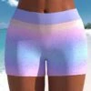 Ombre Light Purple Mid Waisted Swim Shorts -Rosewe Promotion Store 326794 P 1676522750022