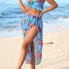 Mid Waisted Floral Print Ruffle Bikini Sets 1 Mid Waisted Floral Print Ruffle Bikini Sets -Rosewe Promotion Store 326877 P 16781922318140