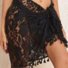 Tassel Lace Tie Black Cover Up -Rosewe Promotion Store 327053 P 16805033710090