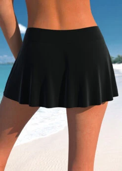 Plus Size Mid Waisted Black Pantskirt -Rosewe Promotion Store 327513 P 1685961681489