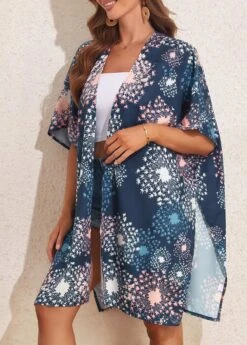 Split Navy Open Front Cover Up 12 Split Navy Open Front Cover Up -Rosewe Promotion Store 327600 P 16805025694404