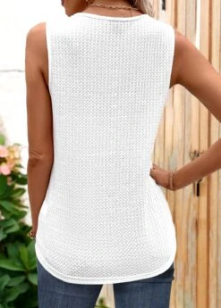 White V Neck Lace Tank Top -Rosewe Promotion Store 327747 P 1677547869204 1
