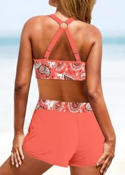 Mid Waisted Coral Plus Size Bikini Set -Rosewe Promotion Store 328128 P 1677653750920