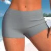 Mid Waisted Stretchy Dark Grey Swim Shorts -Rosewe Promotion Store 328166 P 1677660219938