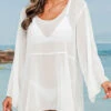 Long Sleeve White Lightweight Cover Up -Rosewe Promotion Store 328411 P 16796269535130