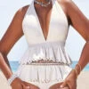 Burn Out Printing Lace White One Piece Swimwear -Rosewe Promotion Store 328591 P 16861880529950