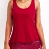 Red Scoop Neck Strappy Lace Tank Top -Rosewe Promotion Store 328727 P 16788834680810