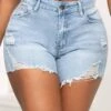 Pocket Button Skinny Zipper Fly Denim Shorts -Rosewe Promotion Store 328861 P 16798802354564
