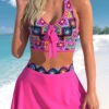 High Waisted Tribal Print Bowknot Bikini Set -Rosewe Promotion Store 328926 P 1678339565137