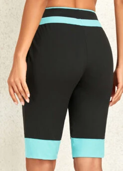 Pocket Drawastring High Waisted Black Shorts -Rosewe Promotion Store 329106 P 1678670899809