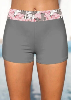 Mid Waisted Floral Print Contrast Binding Tankini Set 10 Mid Waisted Floral Print Contrast Binding Tankini Set -Rosewe Promotion Store 329118 P 1678683277392