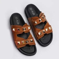 Open Toe Dark Camel Falt Slippers 7 Open Toe Dark Camel Falt Slippers -Rosewe Promotion Store 329427 P 1678934460646