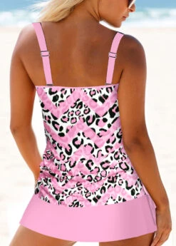 Mid Waisted Pink Plus Size Leopard Tankini Set -Rosewe Promotion Store 330047 P 1679561338021