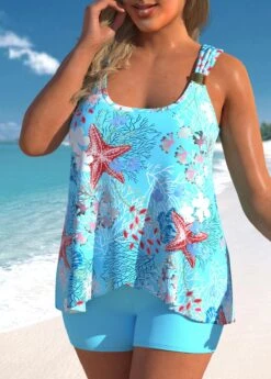 Mid Waisted Cross Hem Light Blue Tankini Set -Rosewe Promotion Store 330094 P 1679557406475 1