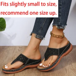 Black Toe Post Falt Flip Slippers -Rosewe Promotion Store 330112 P 1679649808531