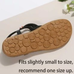 Ditsy Floral Black Toe Post Falt Sandals -Rosewe Promotion Store 330805 P 1680252780272