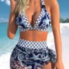 Plus Size High Waisted Navy Animal Print Bikini Set -Rosewe Promotion Store 331034 P 1680742620388