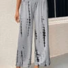 Graffiti Print Smocked Grey Elastic Waist Pants -Rosewe Promotion Store 331069 P 16831819651070