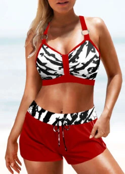 Mid Waisted Leopard Circular Ring Red Bikini Set 7 Mid Waisted Leopard Circular Ring Red Bikini Set -Rosewe Promotion Store 331521 P 1681196543887