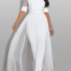 Lightweight White Ankle Length Split Neck Jumpsuit -Rosewe Promotion Store 331648 P 1681297173281