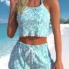 High Waisted Tie Light Blue Bikini Set -Rosewe Promotion Store 331747 P 1682409851452