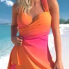 Mid Waisted Ombre Surplice Multi Color Swimdress Set 1 Mid Waisted Ombre Surplice Multi Color Swimdress Set -Rosewe Promotion Store 331760 P 1685702216940