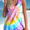 High Waisted Multi Color Plus Size Tankini Set -Rosewe Promotion Store 331819 P 1681452000539